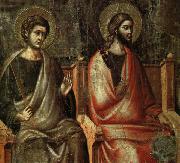 CAVALLINI, Pietro The Last Judgement (detail of the Apostles) fg oil painting on canvas
